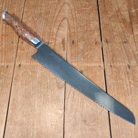 Steelport 10” Bread Knife 52100 Carbon Steel Stabilized Maple