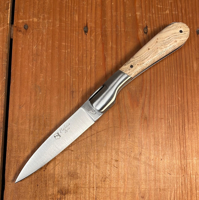 Fontenille Pataud Pialincu 10.5cm Pocket Knife Ash Burl Lockback