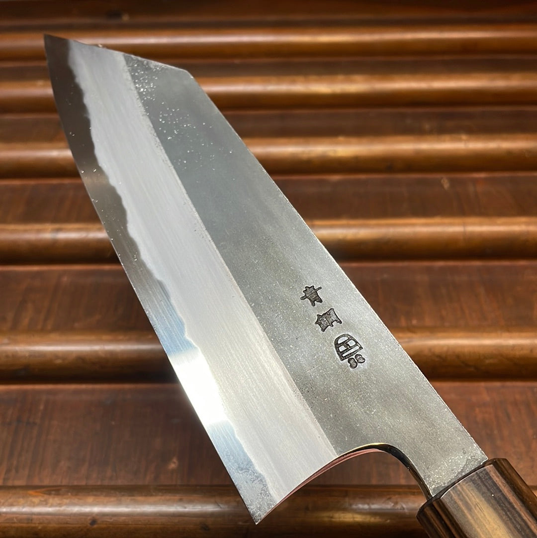 Hitohira Togashi 170mm Bunka Aogami 2 Kurouchi Cherry Handle (Ebony End)