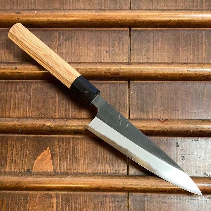 Hitohira Tanaka Kyuzo 165mm Petty Aogami 1 Kurouchi Yakusugi Cedar