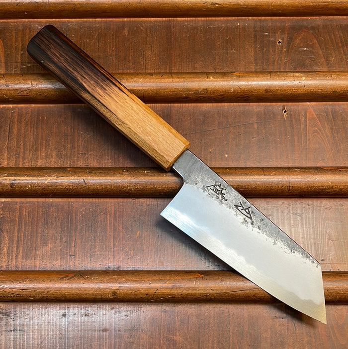 Hado Sumi 135mm Ko-Bunka Shirogami 2 Kurouchi Finish Burnt Oak