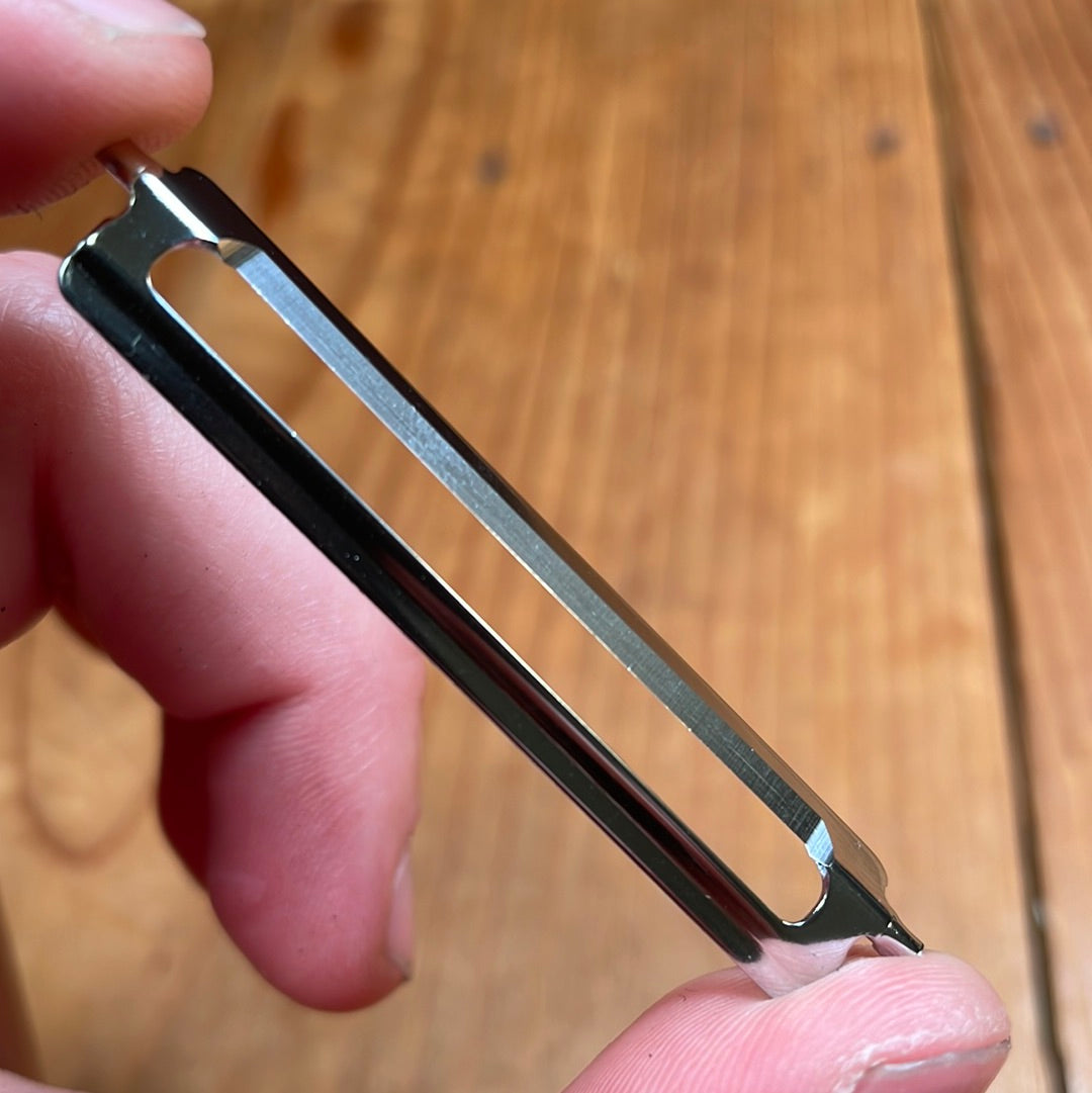 Stainless steel rössle peeler with replaceable blade. : r/BuyItForLife