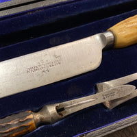 Joseph Rodgers & Sons Cutlers to His Majesty Carving Knife & Fork 1901 to 1948 pre 1930?