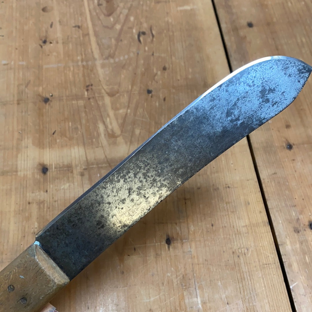 Unmarked 6.75” Bullnose Butcher Hand Forged Carbon Steel USA or UK Late 19th / Early 20th C