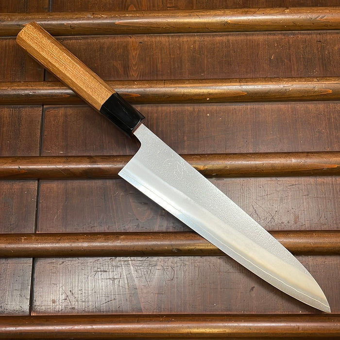 Yoshikane Hamono 210mm Gyuto SKD Nashiji Teak Handle