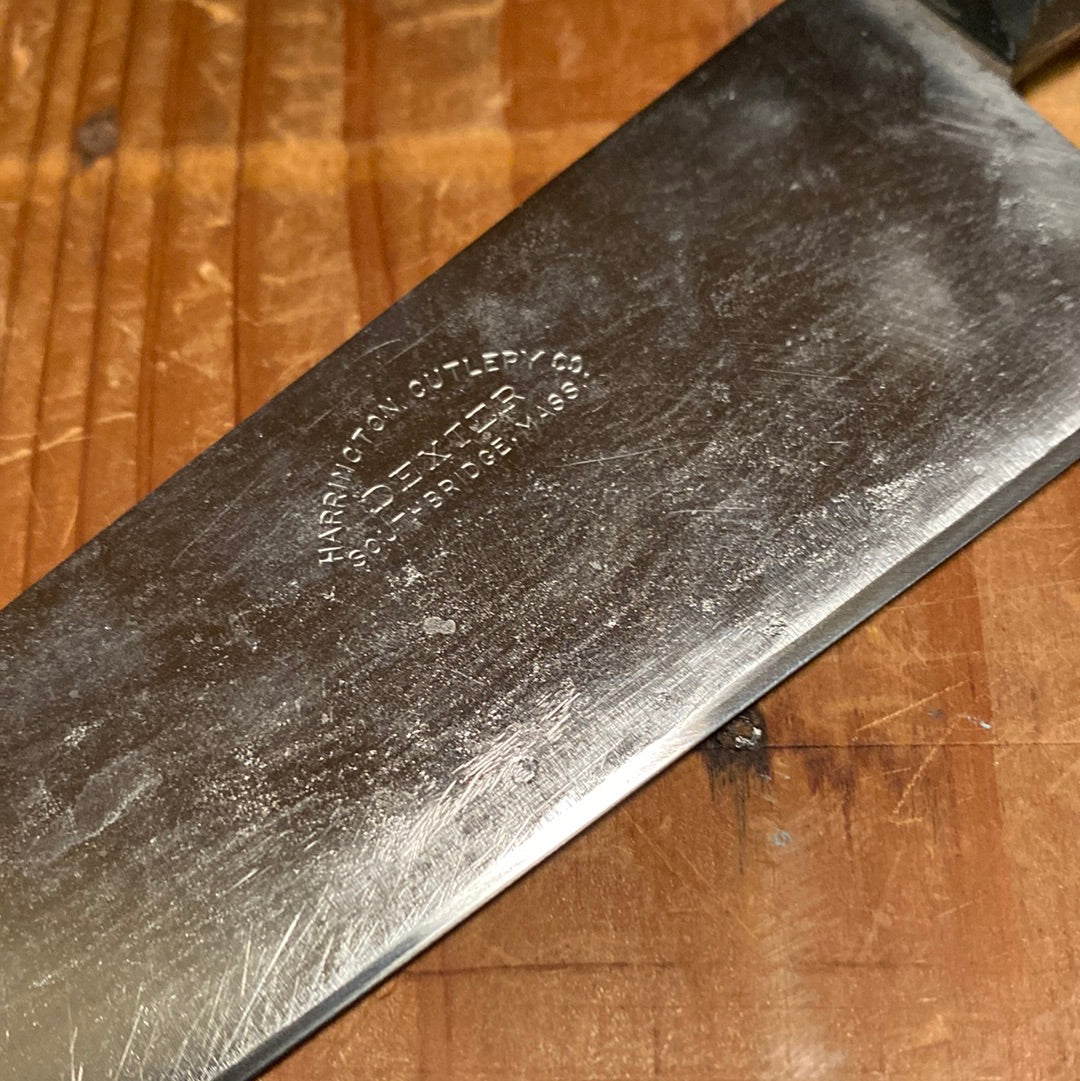 Dexter Harrington Cutlery Co 9.75" Chef Carbon Steel Gutta Percha 1902-1920's