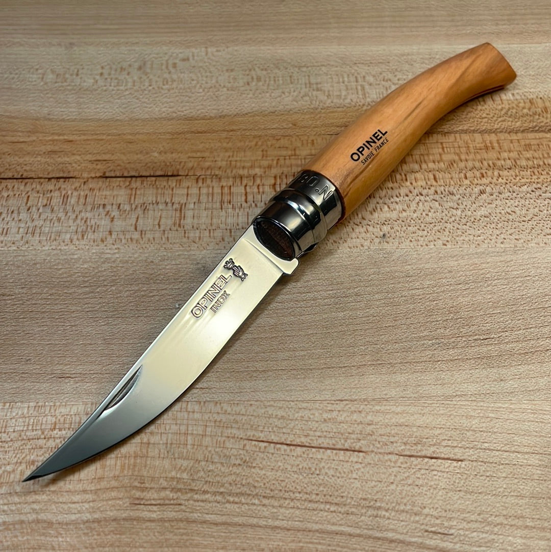 Opinel No08 Stainless Steel Folding Knife + Sheath