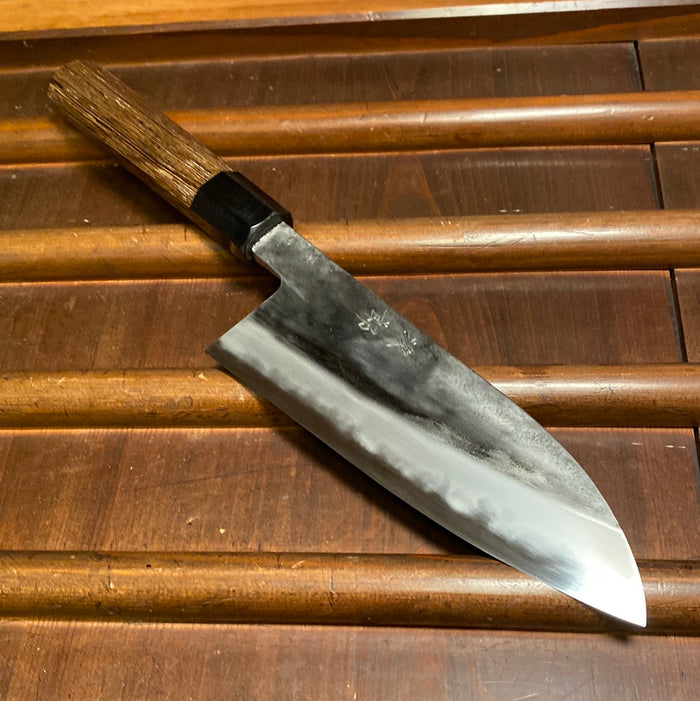 Jiro Nakagawa 165mm Wa Santoku Shirogami 1 Tsuchime Taihei Tagayasan Handle #454