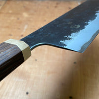 Blenheim Forge 165mm Nakiri Stainless Clad Aogami Super Fumed Oak & Brass