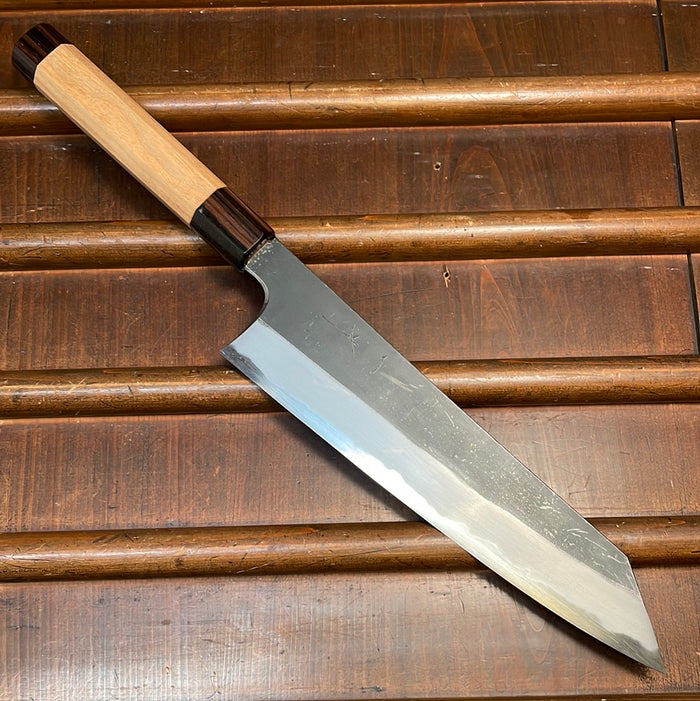 Hitohira Togashi 240mm Kiritsuke Gyuto Aogami 2 Kurouchi Cherry Handle (Ebony End)