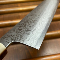 Yoshikazu Tanaka 210mm Gyuto Shirogami 1 Damascus Ebony