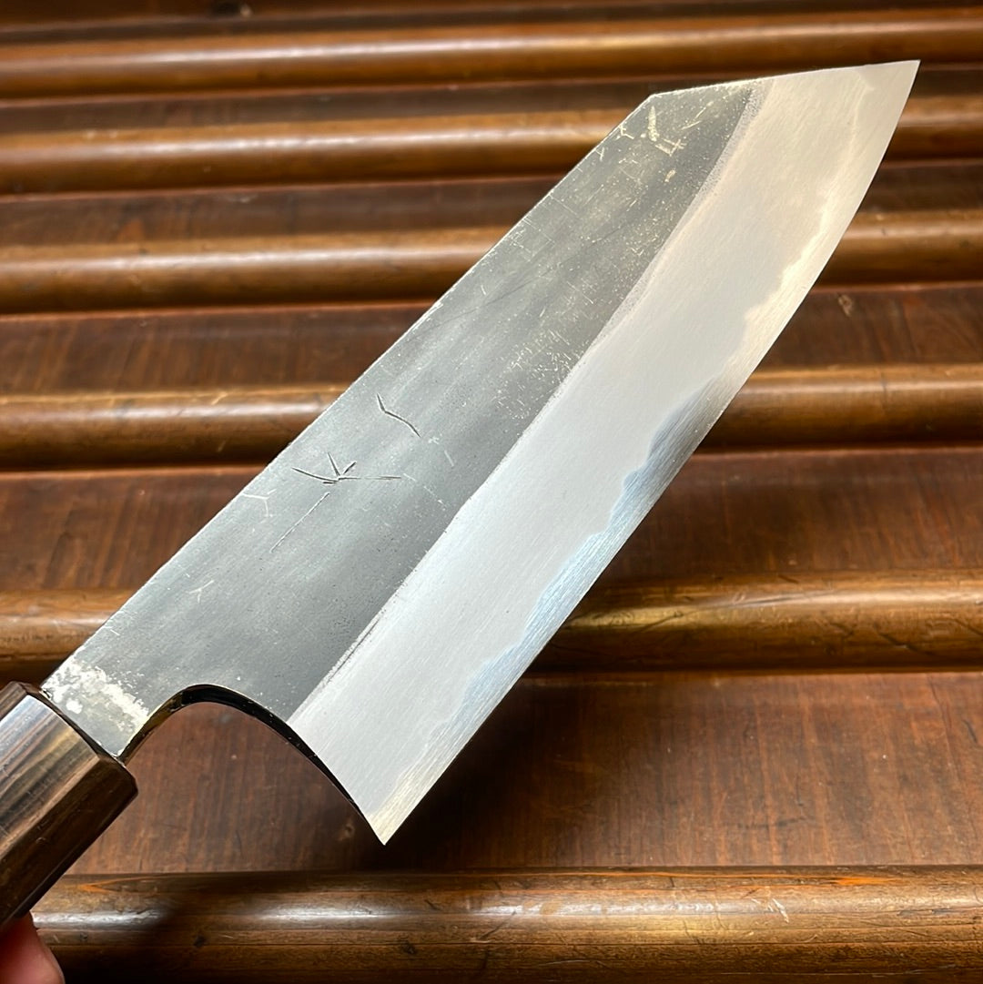 Hitohira Togashi 170mm Bunka Aogami 2 Kurouchi Cherry Handle (Ebony End)