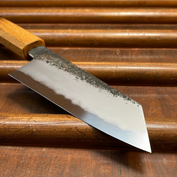 Hado Sumi 135mm Ko-Bunka Shirogami 2 Kurouchi Finish Burnt Oak