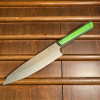 Silverthorn 7.5" Chef R2 XHP Semi Stainless Steel Green & Black G10 Handle