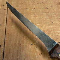 Unmarked 6” Semiflex Boning Knife Carbon Steel & Tropical Hardwood -Russel ?