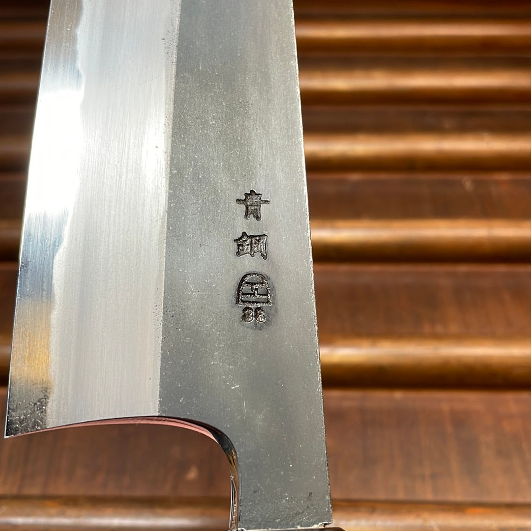 Hitohira Togashi 170mm Bunka Aogami 2 Kurouchi Cherry Handle (Ebony End)