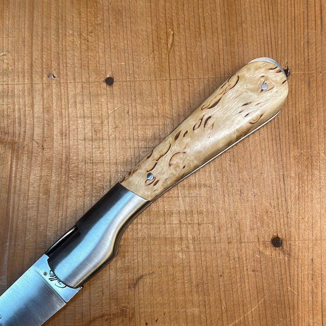 Fontenille Pataud Sperone 12cm Pocket Knife Curly Birch Lockback
