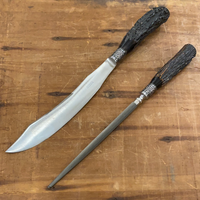Hoffman's Columbus Carving Knife  & Steel Stag and Carbon