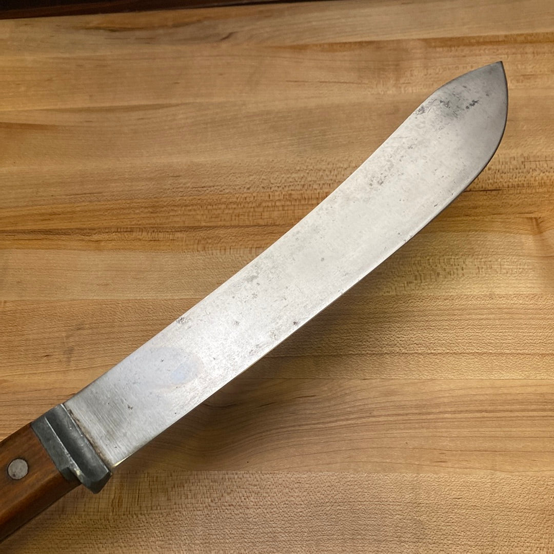 Unmarked 10” Bullnose Scimitar Carbon Steel USA 1930’s-50’s