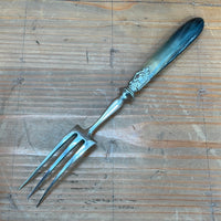 French Carving 3-Tined Fork Horn Handle