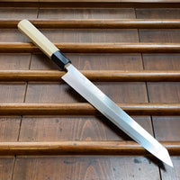 Hitohira Kikuchiyo Manzo 240mm Kiritsuke Yanagi Aogami 2 Ho Wood W/ Saya