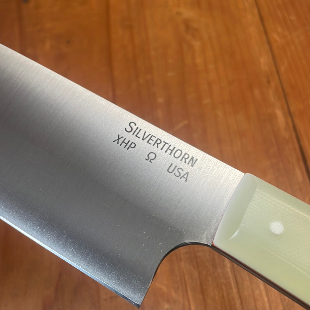 Silverthorn 7.5" Chef R2 XHP Semi Stainless Steel Green G10 Handle