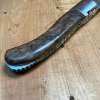 Fontenille Pataud Laguiole Sport 13cm Pocket Knife Damascus Walnut with Delicate Golden File Work Lockback