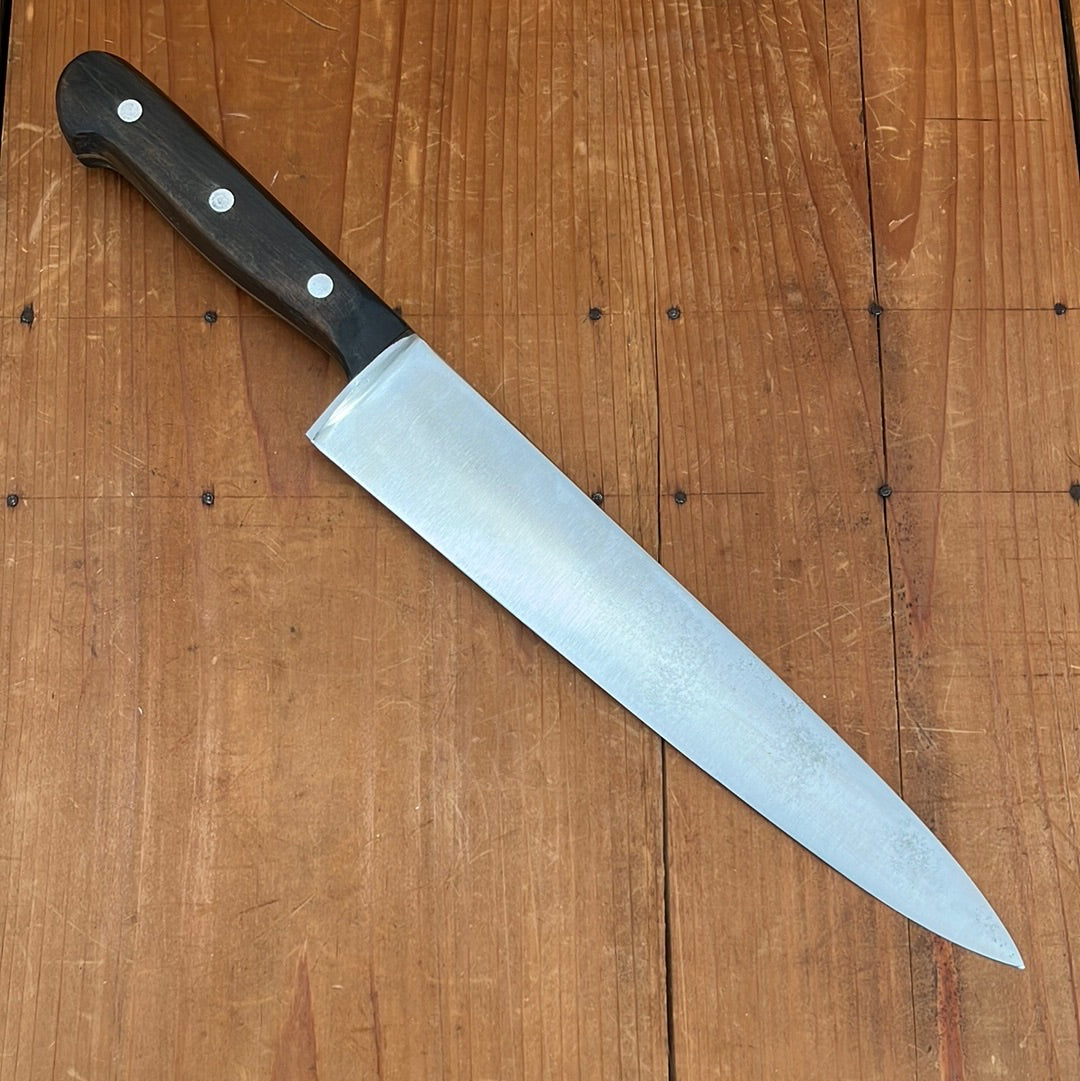 Unmarked 10” Chef Knife Carbon Steel German 1950-60s?