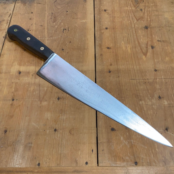 Unmarked 12.25” Chef Knife Carbon Steel German 1920’s?