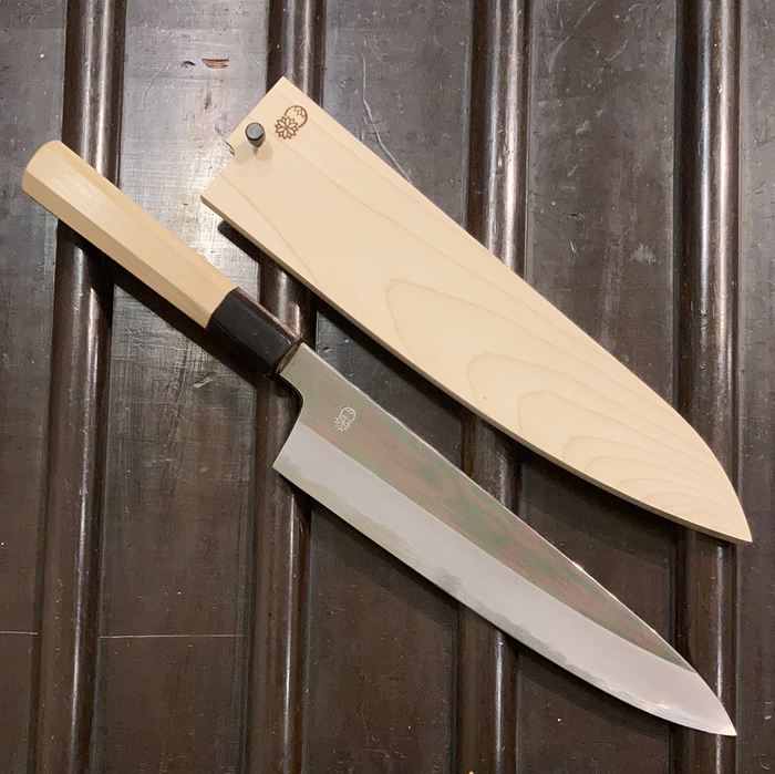 Sakai Kikumori Choyo 240mm Gyuto Aogami 1 with Saya