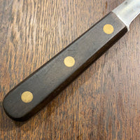 Unmarked (German?) 5.5” Boning Knife Semi Flex Carbon Steel Walnut Handle