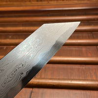 Nakagawa 240mm Kiritsuke Gyuto Aogami 1 Damascus Ebony Blond