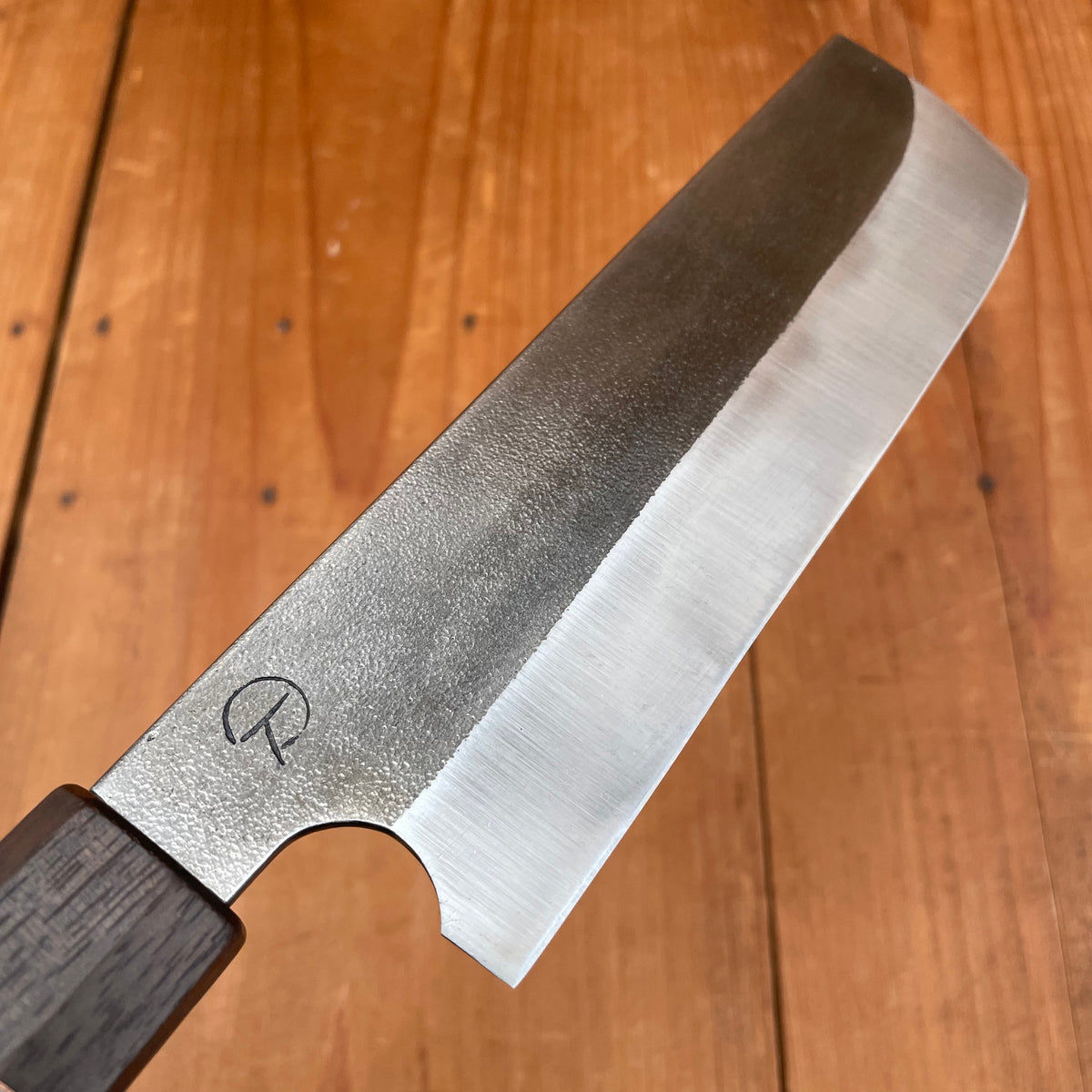 Alma Knife Co. Nakiri 52100 Nashiji - Wenge African Blackwood