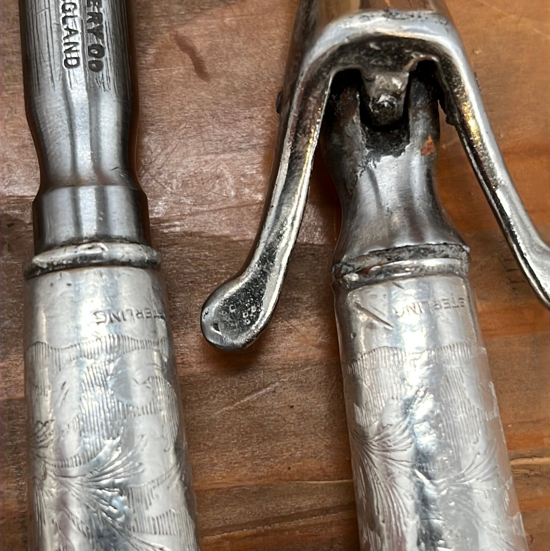 French Carving Set Silver & Carbon Steel Paris Acier Forge – Bernal Cutlery
