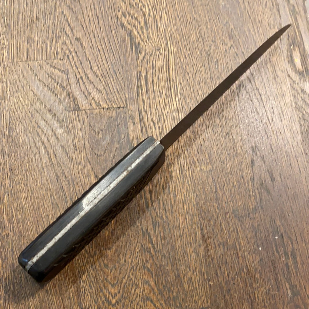 Unmarked 6” Boning Knife Wide Stiff Carbon Steel Custom Handle