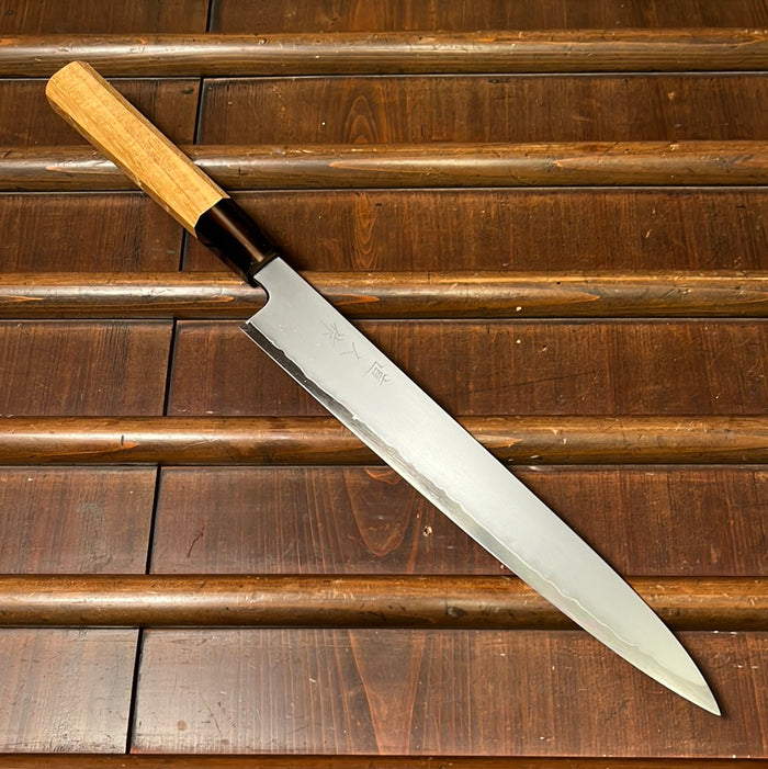 Myojin Naohito 255mm Sujihiki SG2 Stainless Kasumi Teak