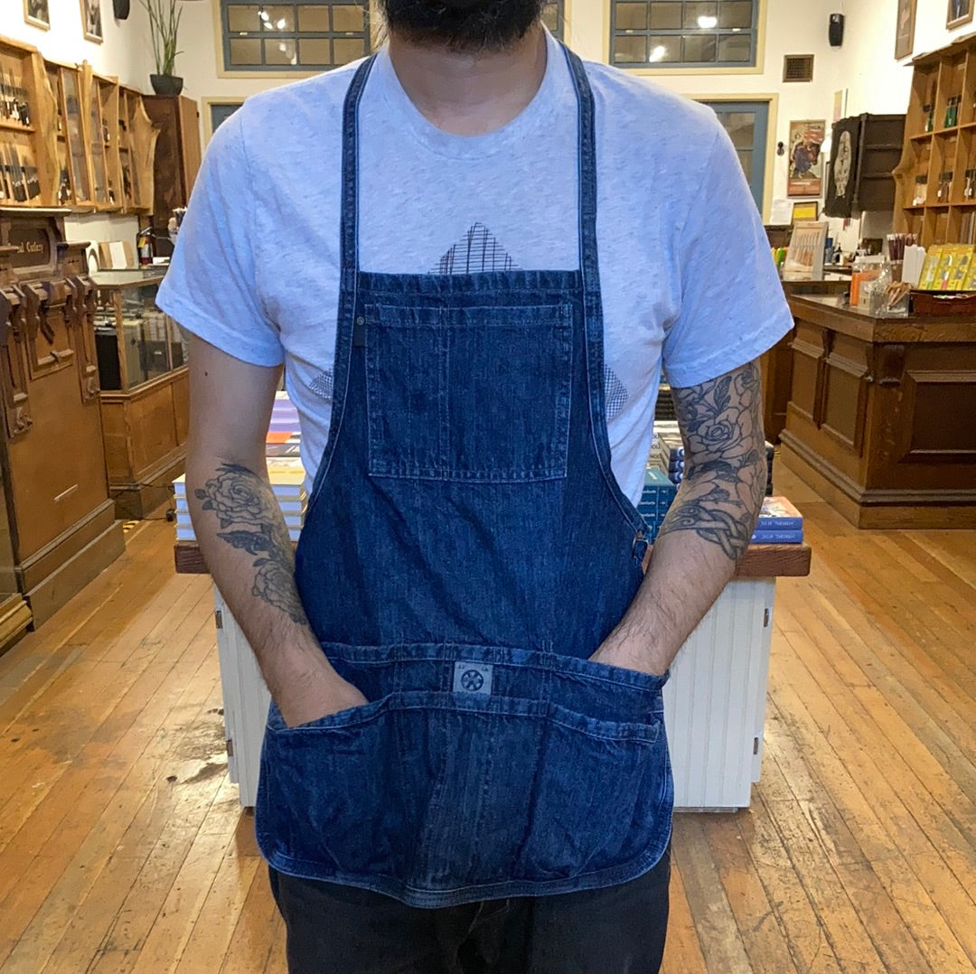 Ubi-IND / Mi Cocina Mid Length Cross-Back Apron - Medium Wash