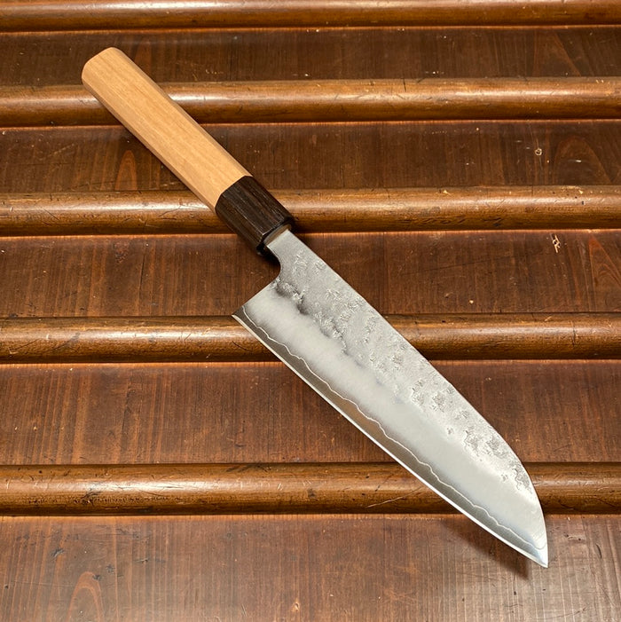 Hitohira Futana S3 170mm Santoku Ginsanko Nashiji Cherry Wood