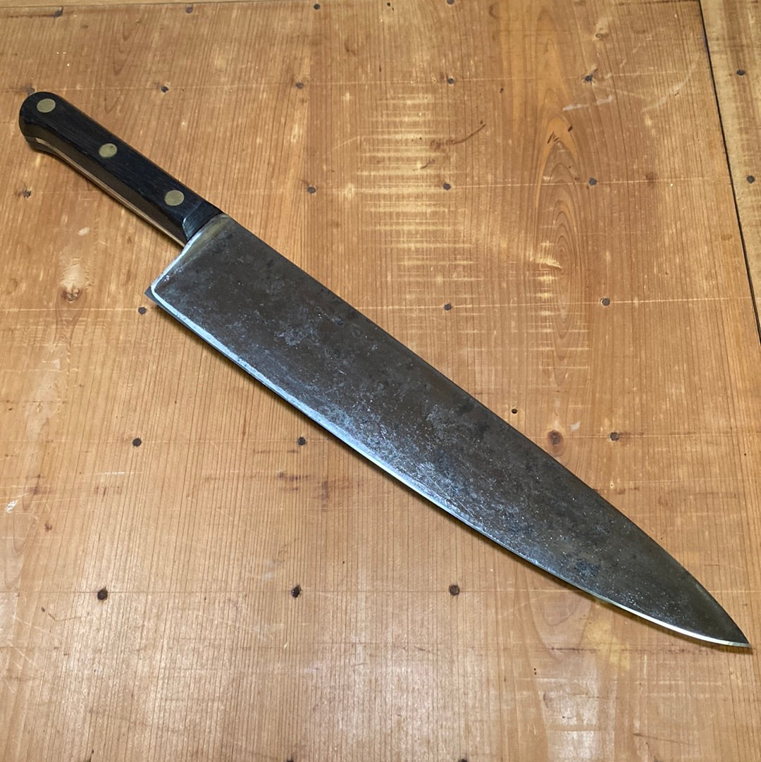 Clyde or Ontario 12” Carbon Steel Chef Knife for US Military 1950’s-70’s