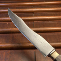 Hugo Koller 7.5" Carving Knife Carbon Steel Ebony from Solingen Germany 1861-1890's(?)