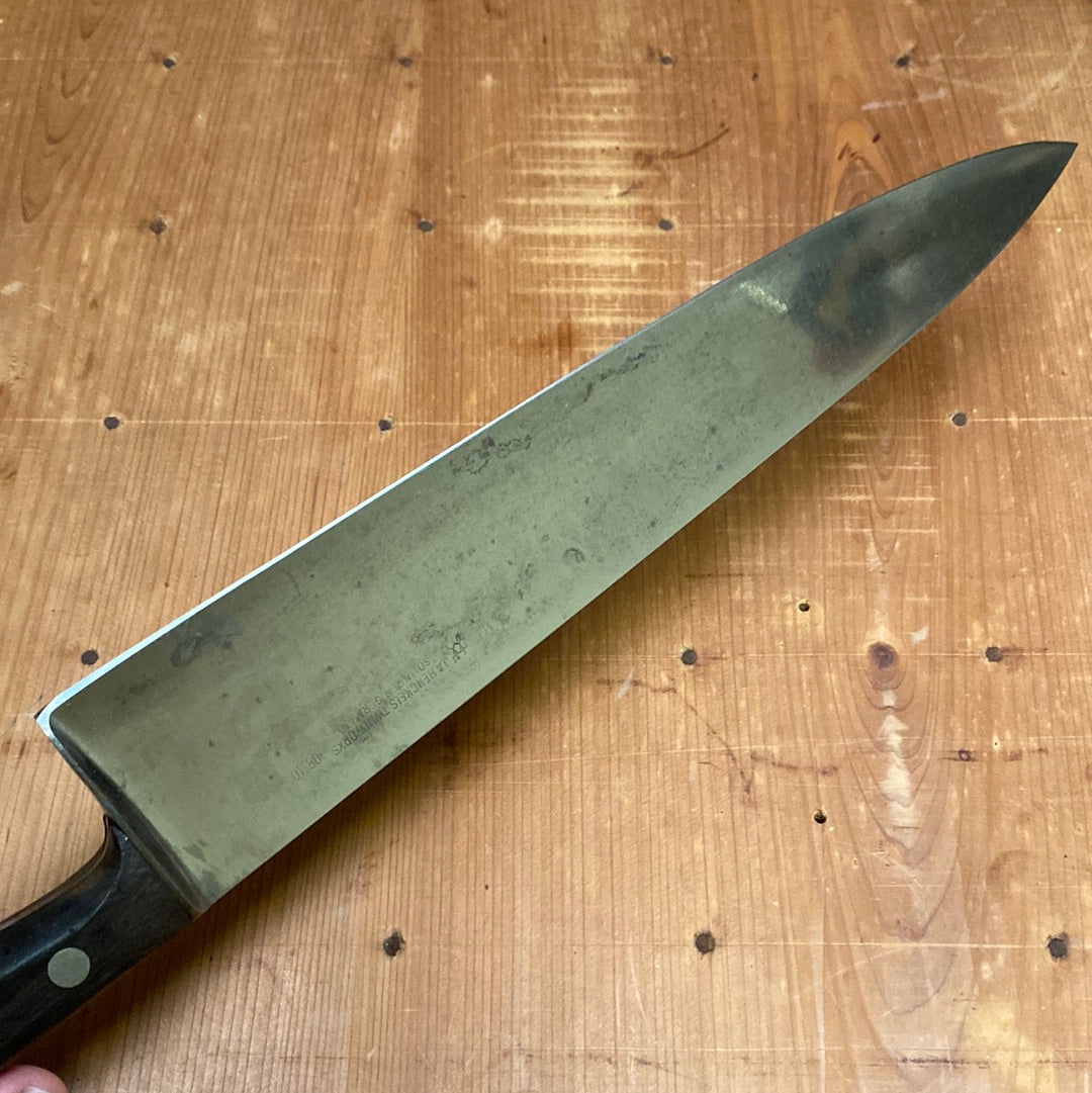 J. A. Henckels 10” Chef Knife Handforged Carbon Steel 1960’ early 70’s