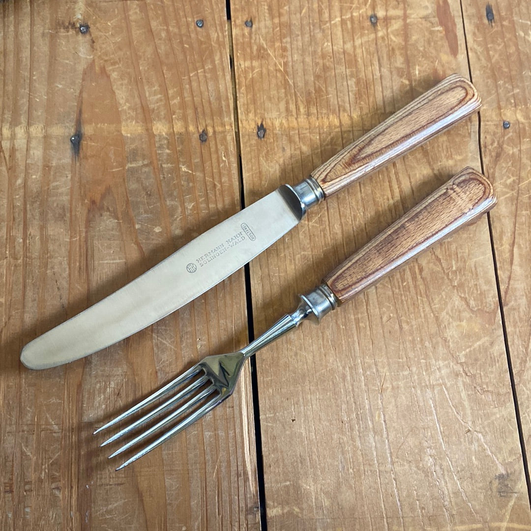 Herman Hahn Solingen Set of 6 Ea Table Knives and Forks Stainless