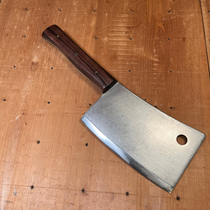 Foster Bros Fulton Brand 1107 Heavy 7" Cleaver Custom Ebony Handle 2.3lbs