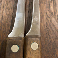Unmarked J A Henckels 5” Boning Knife Model 68-5” Carbon Steel Walnut 1950’s