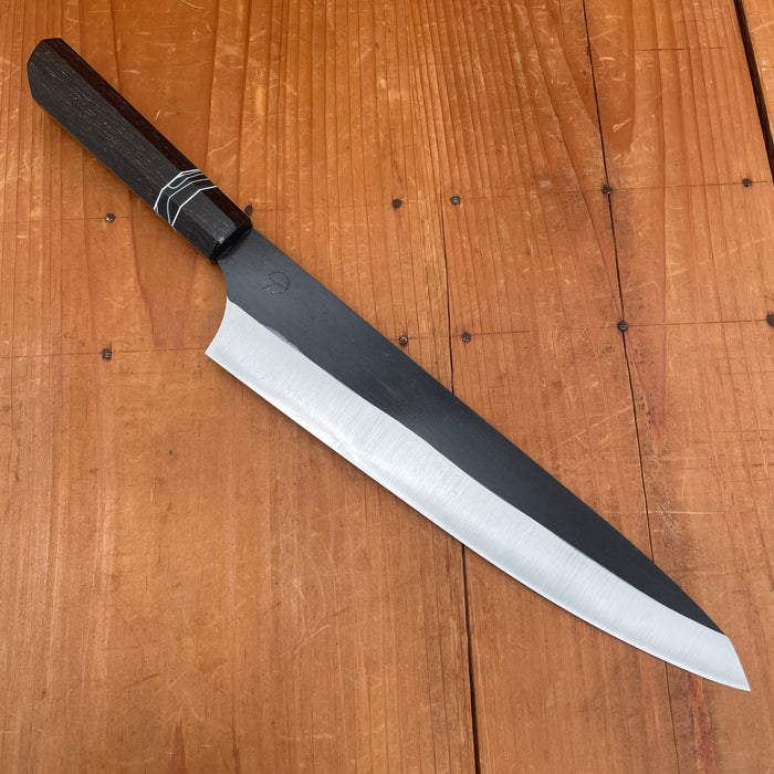 Alma Knife Co. 210mm Kiritsuke Gyuto 52100 Kurouchi - 10,000Yr Old Bog Oak