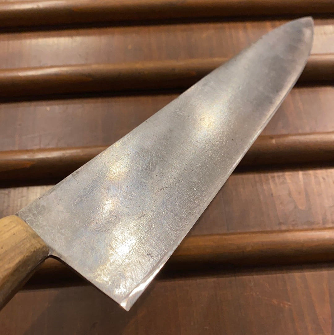 Unmarked 11.75” Chef Knife Carbon Steel American 1930’s-50’s