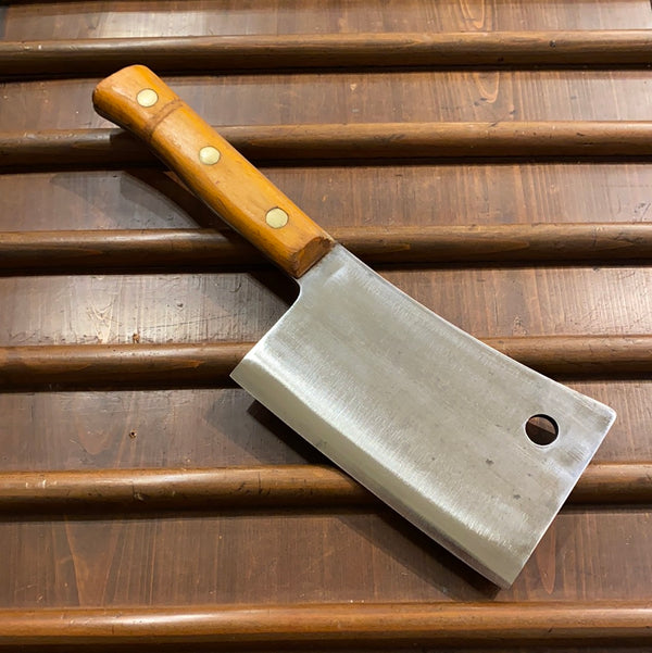 Fulton Brand Foster Bros 7” Cleaver 1107 Solid Carbon Steel 1940’s-50’s