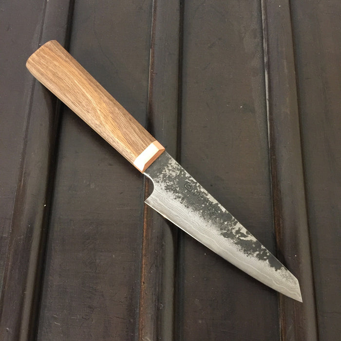 Blenheim Forge 120mm Petty Iron Clad Aogami 2 Walnut & Copper