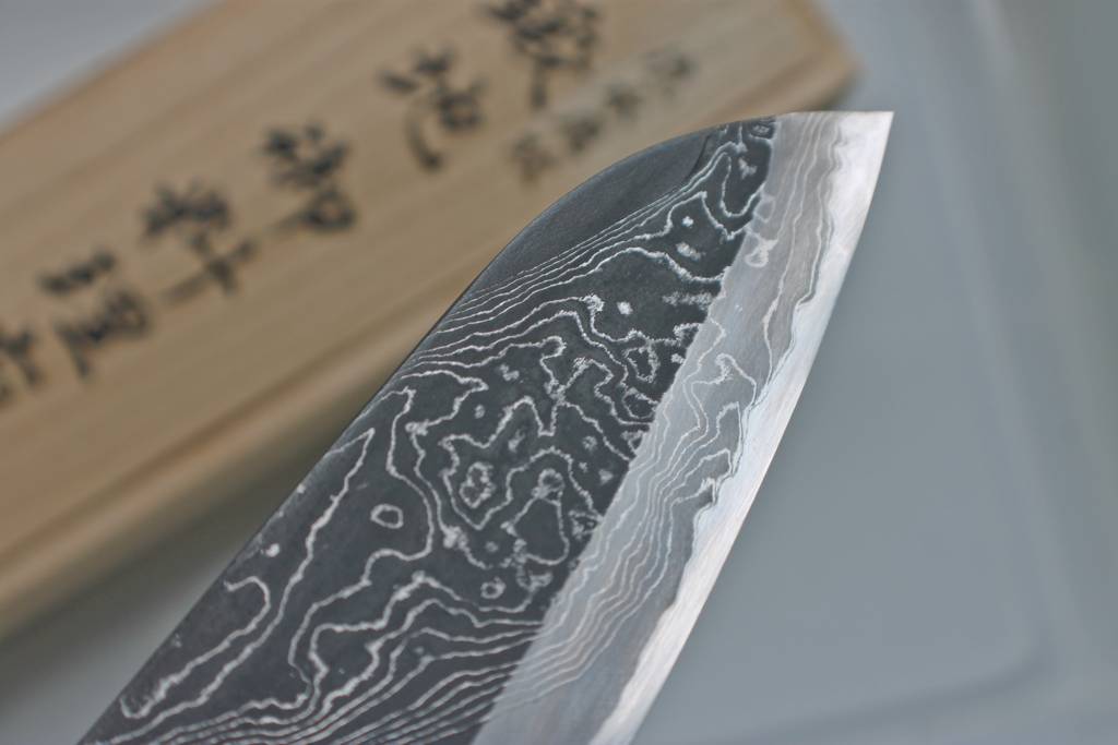 Tsukasa Hinoura 'River Jump' 165mm Wa-Santoku Enju Handle – Bernal