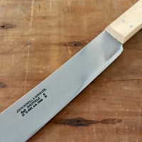 John Nowill 19th Century Pattern 10" Bullnose Butcher Knife Carbon Steel Beechwood Handle